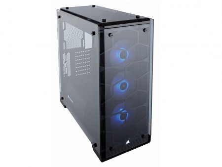 4面強化ガラス＆RGBファンで魅せる。CORSAIR、シースルー仕様のミドルタワー「Crystal 570X」