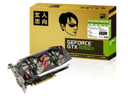 玄人志向、デュアルファンクーラー搭載のOC版GTX 1050 Ti「GF-GTX1050Ti-4GB/OC/DF」