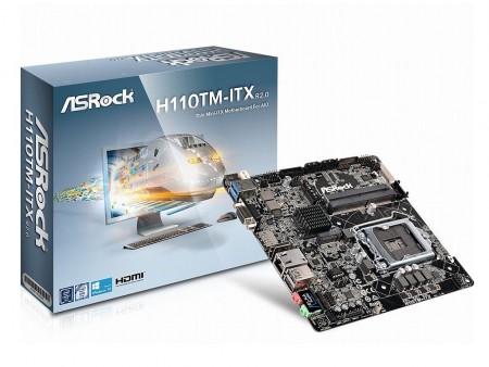ACアダプタで動くIntel H110チップのThin Mini-ITXマザー、ASRock「H110TM-ITX R2.0」
