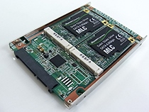 2.5インチ形状にRAID1環境のmSATAを搭載、ハギワラソリューションズ「2.5インチミラーSSD」来月発売