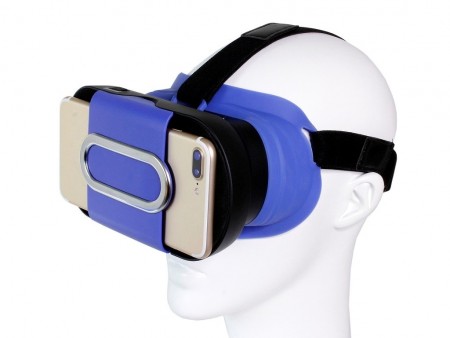 メガネを着けたままでも使える、大きめ5.5インチ対応の折りたたみ式VRゴーグルが上海問屋から