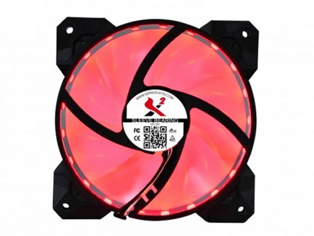 X2、カード型リモコン付きでLEDが制御できる120mm口径ファン3個セット