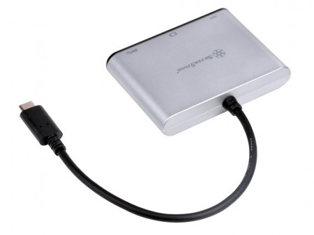 USBハブ機能を備えるUSB3.1 Type-C対応ディスプレイアダプタがSilverStoneから