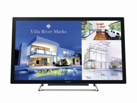 シャープ、ペン入力も可能な40V型の巨大タッチディスプレイ「BIG PAD」を来年2月に発売