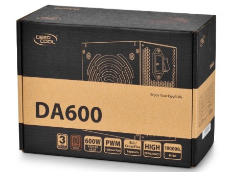 奥行140mmのショートサイズBRONZE認証電源ユニット、Deepcool「DA-600」