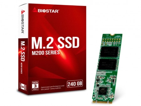 BGAタイプの高速NANDフラッシュを採用するM.2 SSD、BIOSTAR「M200」シリーズ