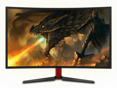 リフレッシュレート144Hzのゲーミング向け27インチカーブド液晶ディスプレイ、MSI「OptixG27C」