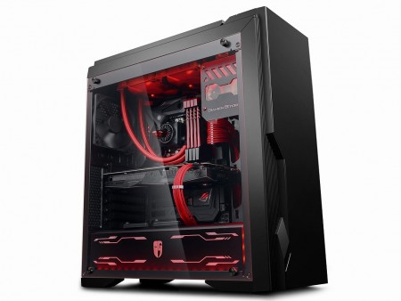 Deepcool、ド派手イルミネーションとオールインワン水冷搭載のミドルタワー「Dukase Liquid」