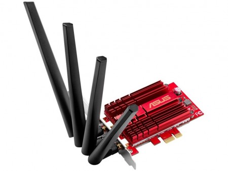 最高2,167Mbpsのデスクトップ向けac無線LANカード、ASUS「PCE-AC88」発売