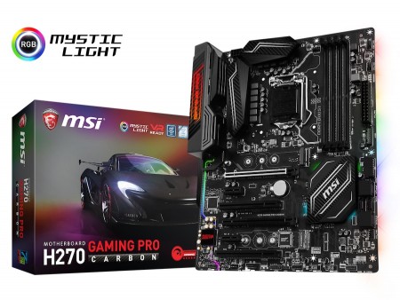 「Mystic Light」対応のIntel H270マザーボード、MSI「H270 GAMING PRO CARBON」