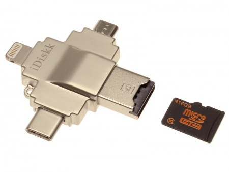 あらゆるデバイスからアクセスできる4 in 1 microSDカードリーダーが上海問屋から