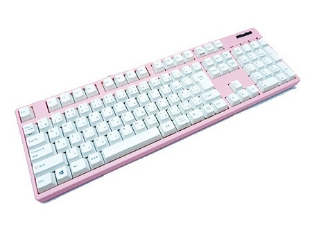 キュートで女子向け、ピンク×ホワイトのメカニカルキーボードがダイヤテックから発売