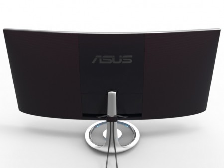 Qi充電機能搭載の34インチ曲面液晶ディスプレイ、ASUS「Designo Curve MX34VQ」
