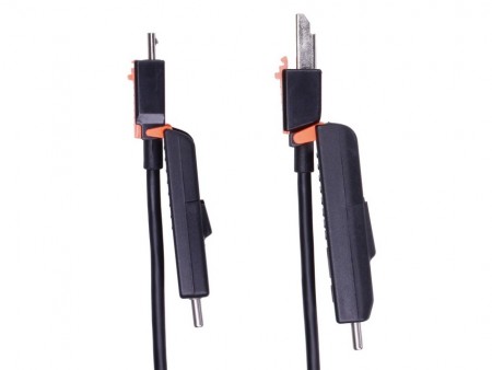 変換コネクタ一体型の4in1急速充電対応USBケーブルが上海問屋から