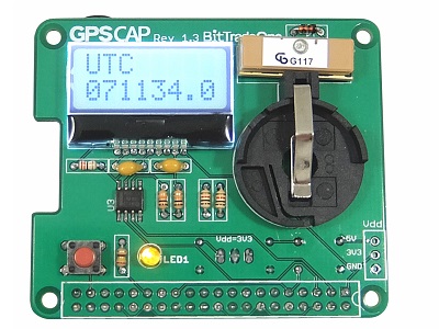「Raspberry Pi」にGPS機能を追加する増設モジュール、ビット・トレード・ワン「GPSCAP」