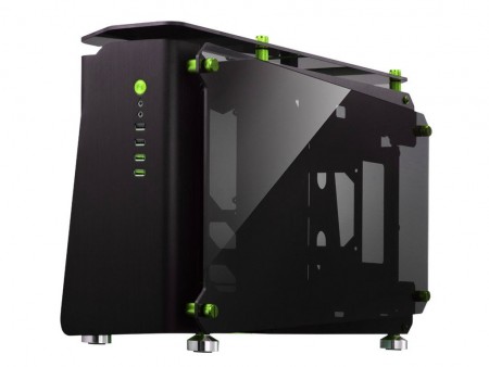 水冷MOD PC向けオープンフレームMini-ITXケース、JONSBO「MOD1-Mini」にグリーンモデル追加