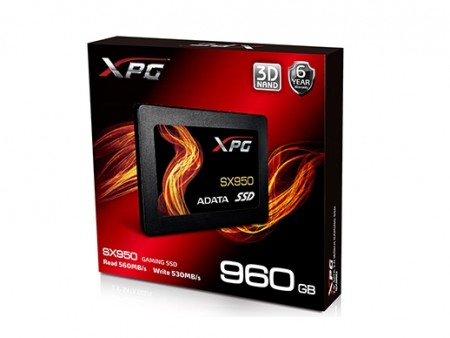 ADATA、3D MLC NAND採用のハイエンドSATA3.0 SSD「XPG SX950 SSD」シリーズ