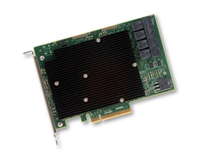 SATA/SAS/NVMeに対応するホストバスアダプタカード、Broadcom「HBA 9400-16I」