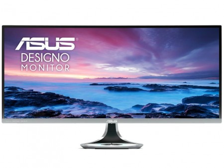 ASUS、Qi充電スタンド搭載の34インチ曲面液晶ディスプレイ「MX34VQ