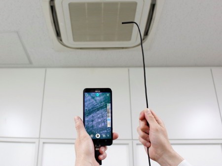 形状固定ワイヤー内蔵。5mのロングケーブルスマホ対応内視鏡が上海問屋から