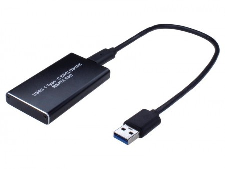 上海問屋、mSATA SSDを超小型ポータブルSSDにできるUSB3.1 Type-Cケース発売