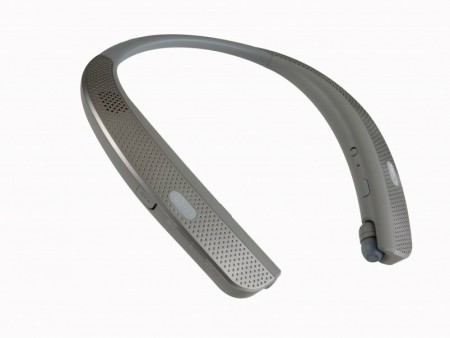 LG、首に掛けて使うウェアラブルフルレンジスピーカー「TONE Studio」発売