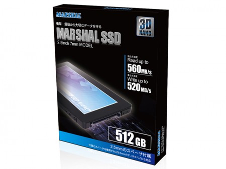 MARSHALブランドの3D NAND SSD、「MARSHAL SSD」3容量を18日から発売
