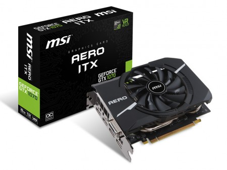 MSI、175mmショート基板採用の「GeForce  GTX 1070 AERO ITX 8G OC」など計3種