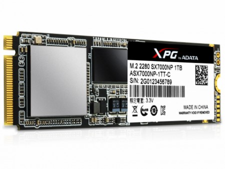 3D TLC NAND採用のNVMe M.2 SSD、ADATA「XPG SX7000」シリーズ