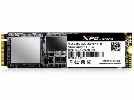 3D TLC NAND採用のNVMe M.2 SSD、ADATA「XPG SX7000」シリーズ