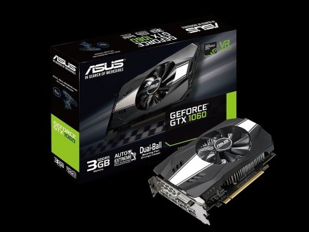 ASUS、ショートサイズのオリジナルクーラーを搭載したGTX 1060グラフィックス「PH-GTX1060-3G」