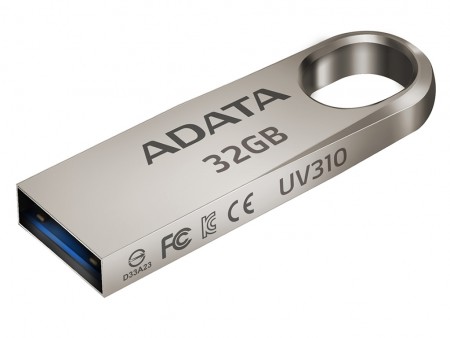ワンピース構造の亜鉛合金製USB3.1対応フラッシュドライブ、ADATA「UV310」4月下旬発売