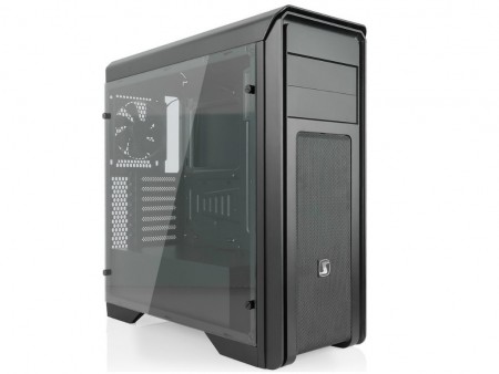 RGB LEDイルミ搭載の強化ガラス採用ミドルタワー、SilentiumPC「Gladius M35T Pure Black」