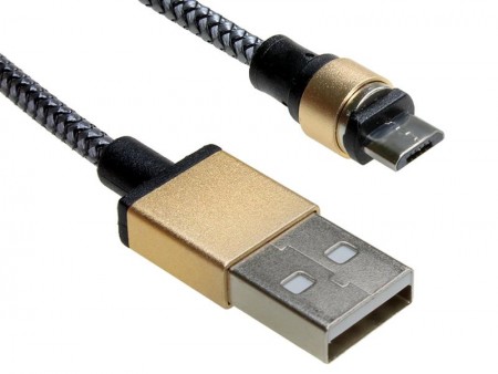 どの向きでもガチャッと噛み合う、丸型コネクタのマグネット充電ケーブルが上海問屋から