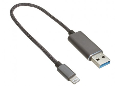 iPhone/iPadの容量不足を解消。USBメモリ一体型Lightningケーブルが上海問屋から
