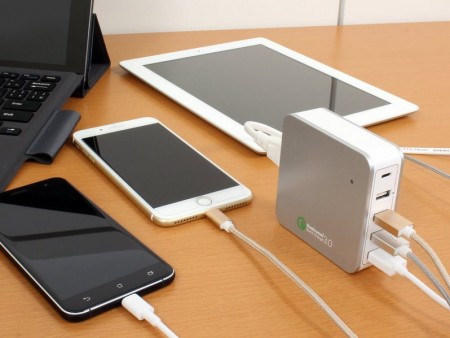 QC3.0/Type-Cに対応する5ポートUSB充電器が上海問屋から発売開始