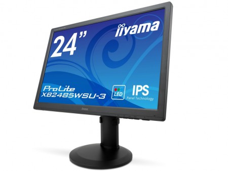 WUXGA対応の24.1型IPS液晶ディスプレイ、iiyama「ProLite XB2485WSU-3」