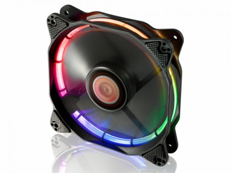 256色マルチカラー対応の汎用LEDリングファン、RAIJINTEK「AURA 12 RGB」