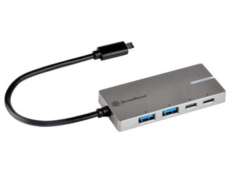 USB3.1 Type-C接続の4ポートUSBハブ、SilverStone「SST-EP09C」