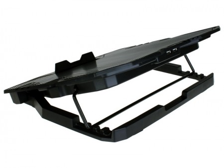 6段階の風量調節機能付き。5基のファンで冷やすノートPCクーラーが上海問屋から