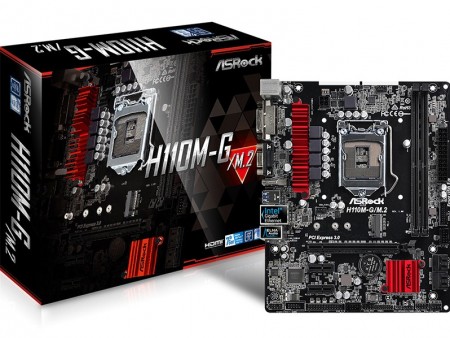M.2スロット搭載のIntel H110採用MicroATXマザー、ASRock「H110M-G/M.2」
