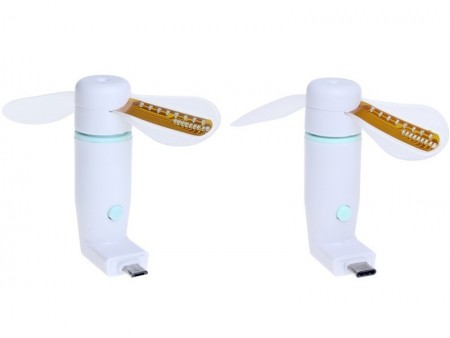 時計が浮かび上がる、スマホ直結のUSB Type-C扇風機が上海問屋から