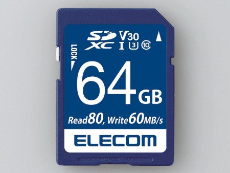 データ復旧サービス付属。スピードクラス「V30」対応SD/microSDカードがエレコムから