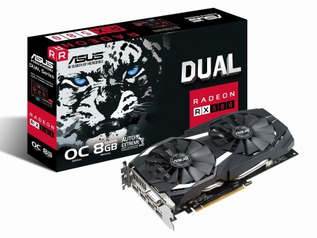 ASUS、長期間劣化しない「IP5X対応防塵ファン」搭載のRX 580グラフィックス「DUAL-RX580-O8G」を発売