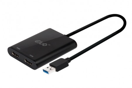 4K@60Hzのデュアル表示に対応するUSB3.1ディスプレイアダプタがClub3Dから