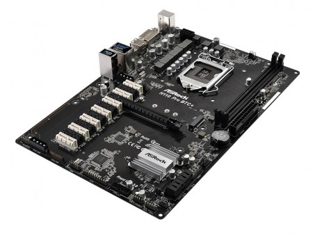 13枚のVGAが搭載できるBitCoin採掘向けマザーボード、ASRock「H110 PRO BTC+」