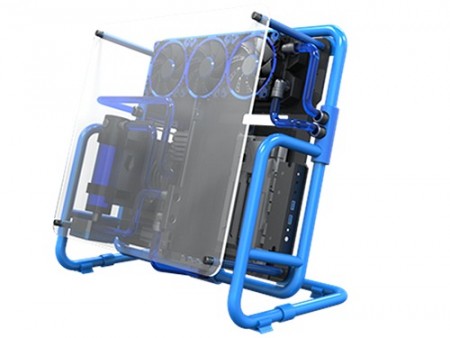 フレーム内部に冷却液が流れる水冷パイプ採用のオープンフレームケース、ID COOLING「STREAM 3」