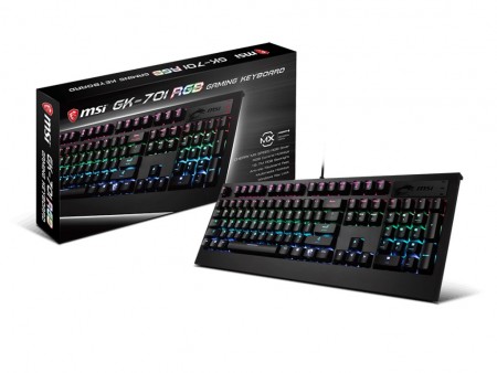 MSI、“銀軸”こと高速スイッチCherry MX SPEED RGB搭載キーボード「GK-701 RGB」リリース