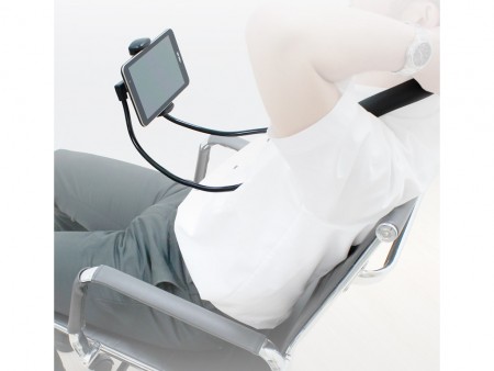 スマホやタブレットを持たずに動画が楽しめる、上海問屋「フレキシブルネックアーム」