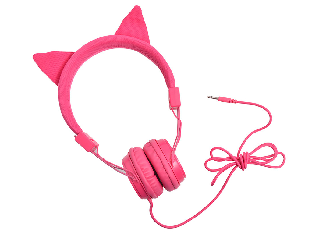 桃色猫耳付きヘッドホン サンコー ピンクキャットヘッドホン エルミタージュ秋葉原